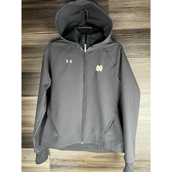 Notre Dame Fighting Irish Under Armour Storm Jacket‎ Women's hooded black - Picture 1 of 9